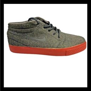 Nike SB Shoes Stefan Janoski Mid BM Gray Skateboard Sneakers Mens 7.5 Like New